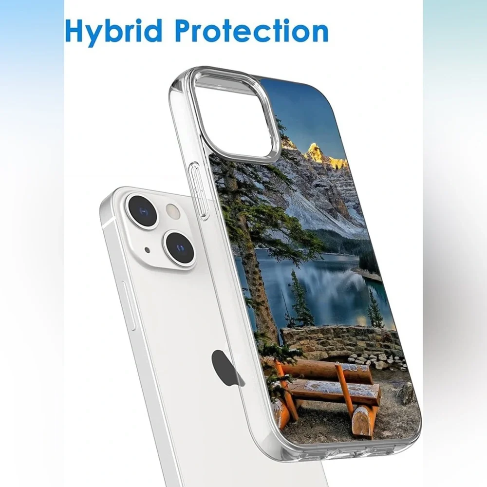 iPhone 12 / 12 Pro Case, Aesthetic Nature Snow Mountain Lake Clear Case